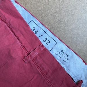 Club Monaco, 34/32 Davis slim fit pants - red
